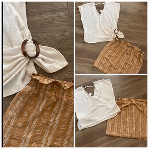 harper heritage francesca's knit wrap top & skirt.